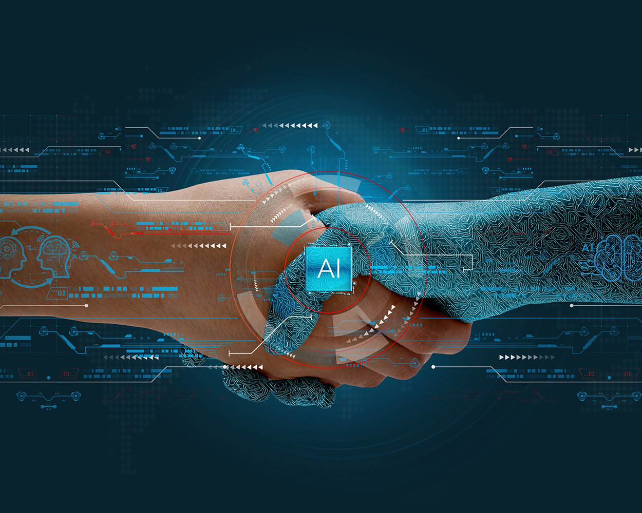 AI Robotics Human Handshake